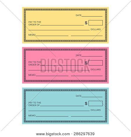 Blank Check Template Vector & Photo (Free Trial) | Bigstock