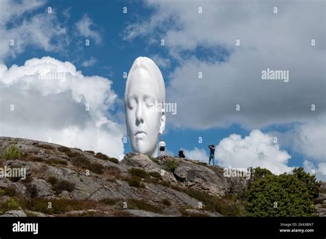 'Anna' by Jaume Plensa at Pilane Sculptures 2022 in Sweden Stock Photo - Alamy