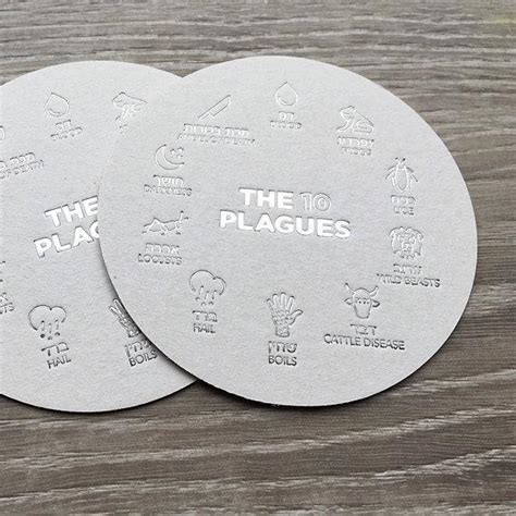 Silver 10 Plagues Passover Coasters, Set of 18 – ModernTribe