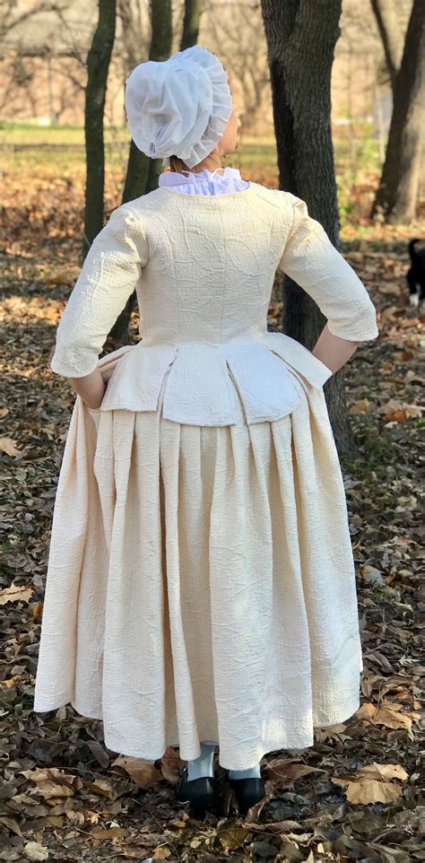 Handmade 18th Century Quilted Jacket And Petticoat Dress Historical