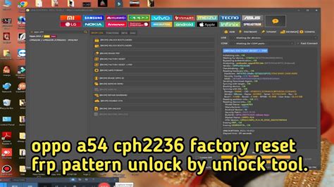 Oppo A54 Password Unlock By Unlock Tool One Click Oppo Cph2239 Pattern