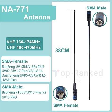 NAGOYA NA 771 Antenna Dual Band VHF UHF SMA Female Male For UV 5R UV 82