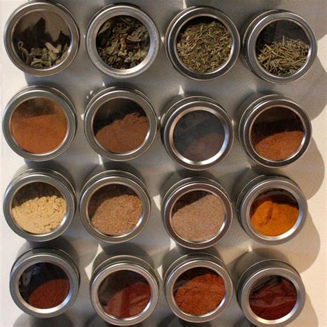 9 Magnetische Spice Blikken Met Plaat Opslag Kruid Grandado