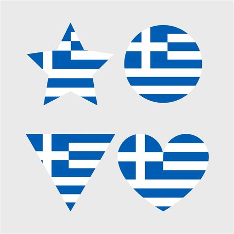 Greece Flag Vector Icons Set Of Illustrations Vector Art At