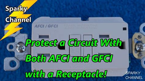 Protect A Circuit With Both Afci And Gfci With A Receptacle Youtube