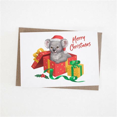 Koala Little Aussie Christmas Card - www.elisemartinson.com