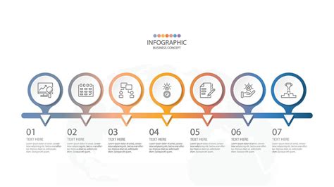 Template Infográfico De Círculo Básico Com 7 Etapas Processo Ou Opções