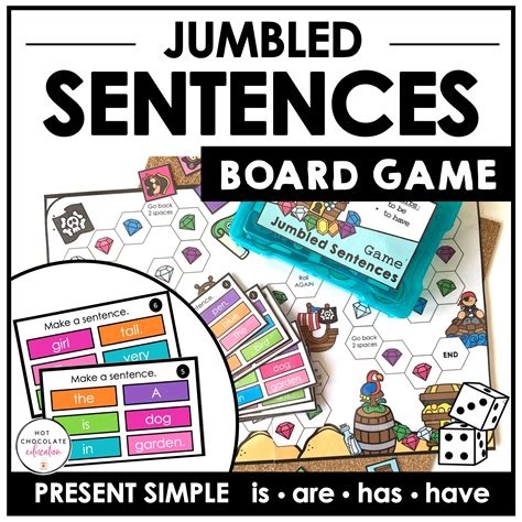 Sentence Building Board Game Simple Present Verbs Be And Have Made