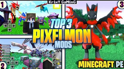 Top 3 New Pixelmon Mod For Minecraft Pebedrock 121 Top 3 Best