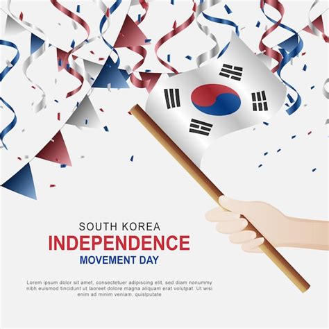 Premium Vector South Korea Independence Movement Day Background