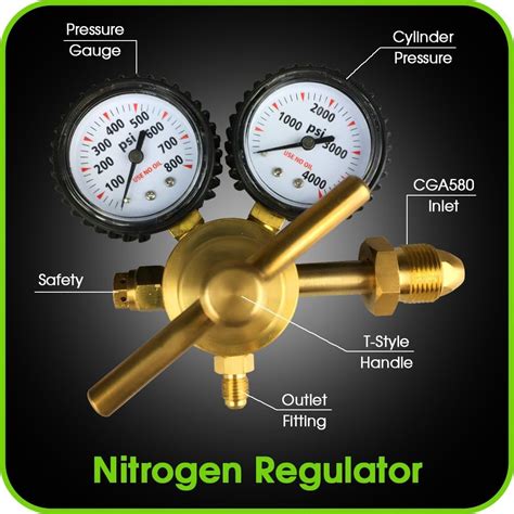 Manatee Nitrogen Regulator With Psi Delivery Pressure Cga