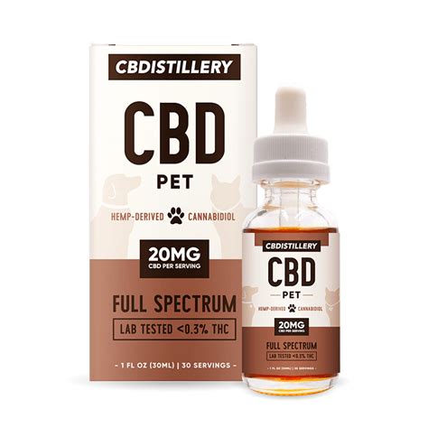 Cbdistillery Full Spectrum Cbd Pet Tincture Oil The Little Herb House