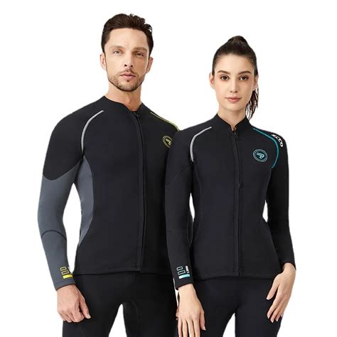 Traje De Neopreno De Mm Para Hombre Chaqueta De Buceo De Manga