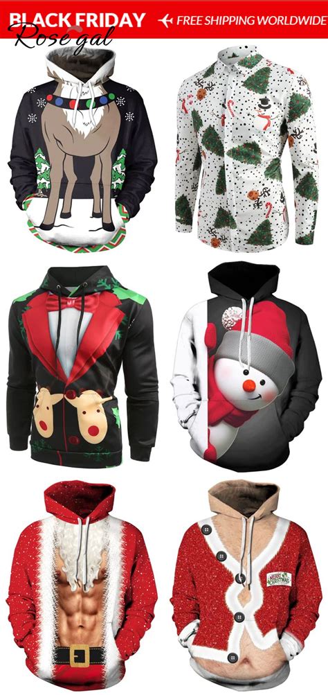 Rosegal Black Friday Sales Mens Christmas Hoodies Shirts Outfits Christmas Hoodies Christmas