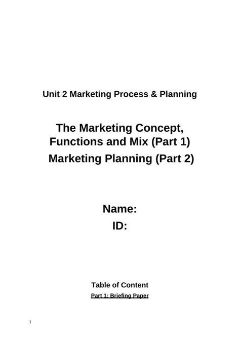 Marketing Process And Planning Definition Role Mix Tesco Example