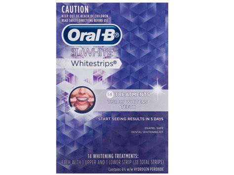 Oral-B 3D White Strips Treatment, 28 Count Ingredients and Reviews