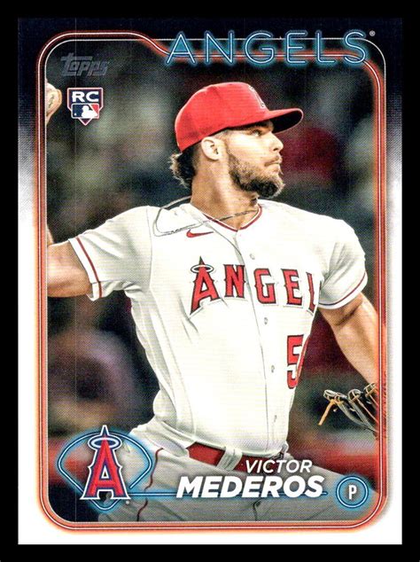 Victor Mederos Topps Baseball Card Rc Los Angeles Angels