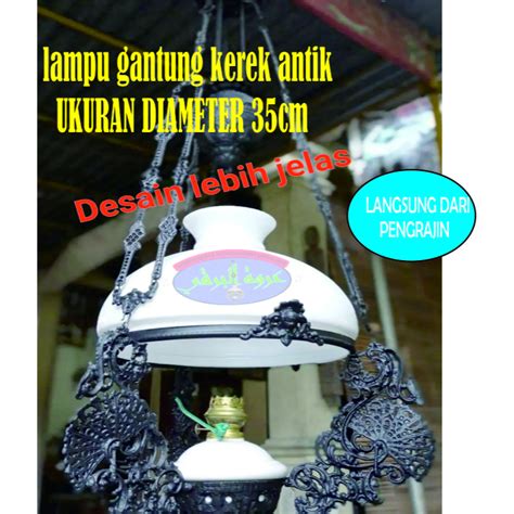 Jual Lampu Gantung Antik Lampu Katrol Lampu Kerek D Cm Shopee Indonesia