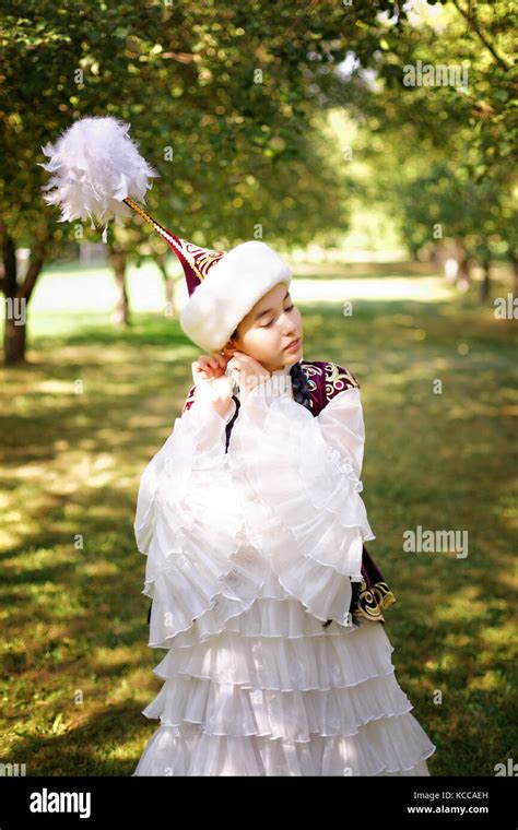 Beautiful Kazakh Woman In National Costume Stock Photo Alamy