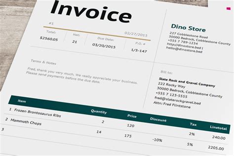 Smart Invoice Template Bella