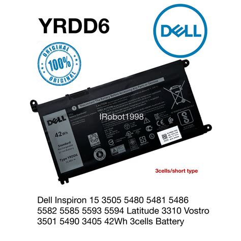 Original Dell YRDD6 For Inspiron 15 3505 5480 5481 5486 5582 5585 5594