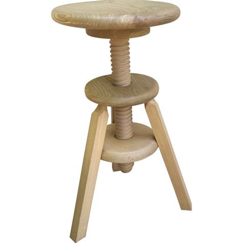 Vintage Wooden Screw Stool