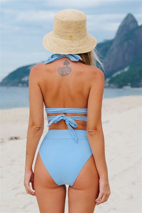 Boho Rhapsody Wrap Front Tall Tri Cheeky Bikini Set