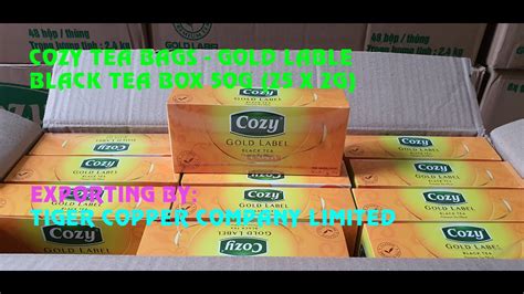 Cozy Tea Bags Gold Label Black Tea Box 50g 25 Tea Bags X 2g Youtube