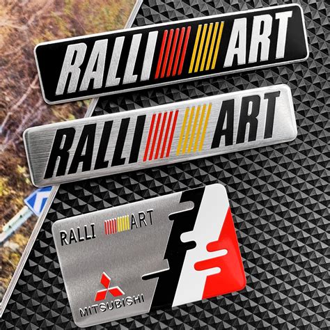 Pcs D Car Aluminum Ralliart Emblem Sticker For Mitsubishi Asx