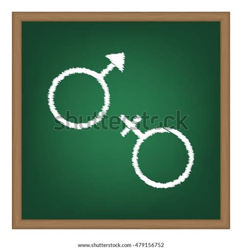 Sex Symbol Sign White Chalk Effect Stock Vector Royalty Free 479156752 Shutterstock