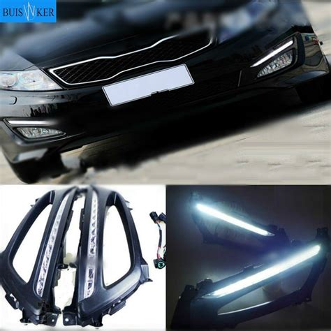 Pair Led Drl For Kia Optima K Daytime Running Light