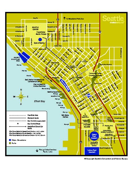 Downtown Seattle Washington Map - Seattle WA • mappery