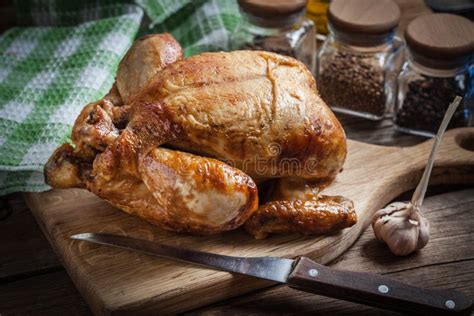 Whole Roasted Chicken Stock Photo Image Of Lunch Grilled