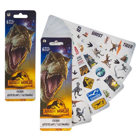 Wholesale Sheet Jurassic World Sticker Flip Pack Sku