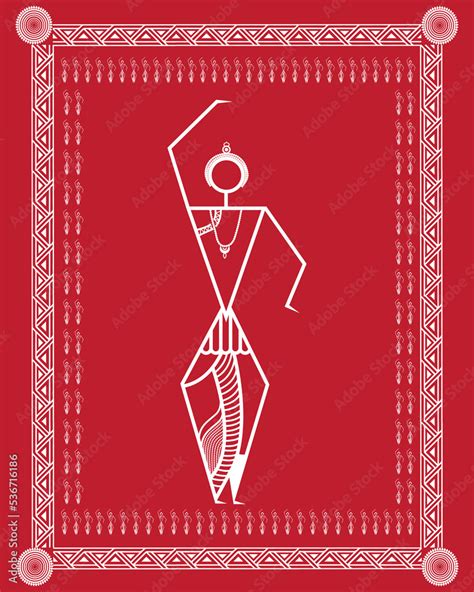 Odissi drawing in Warli Painting, Indian dance Odissi n warli art ...