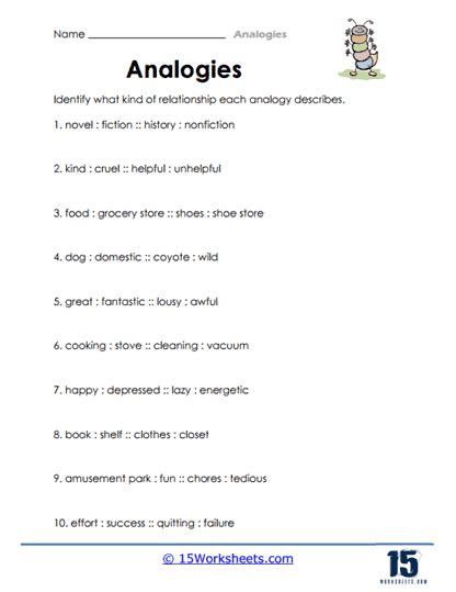 Analogies Worksheets 15 Worksheets Library