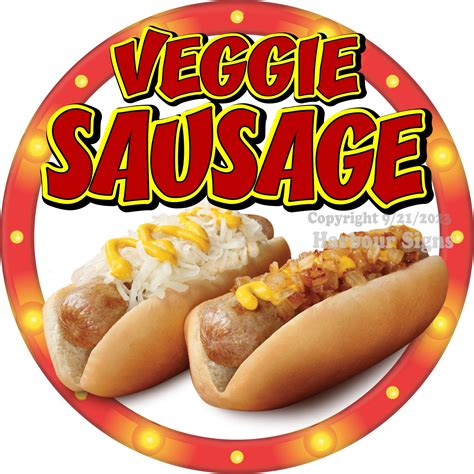 Veggie Sausage Decal Food Truck Concession Vinyl Sticker Harbour