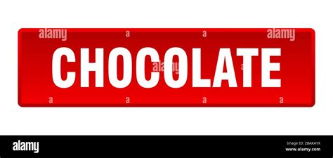 chocolate button chocolate square red push button stock vector image