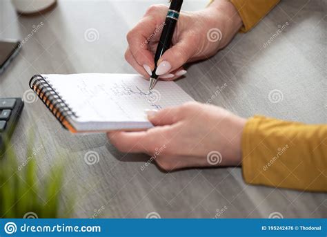 Female Hands Writing On Notepad Stock Photo Image Of Notepad Woman