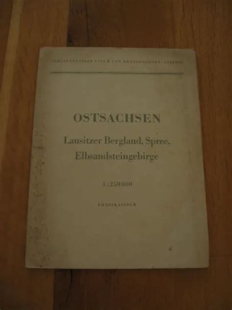 Alte Landkarte Karte Ost Sachsen Lausitzer Bergland Spree