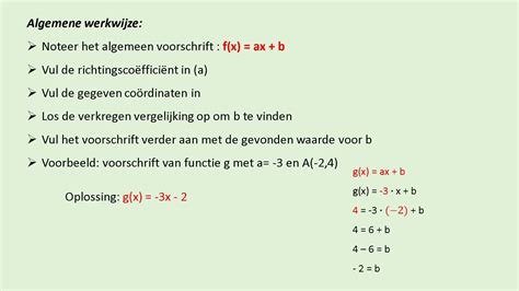 Opstellen Van Een Functievoorschrift Voor F X Ax B Uitlegvideo