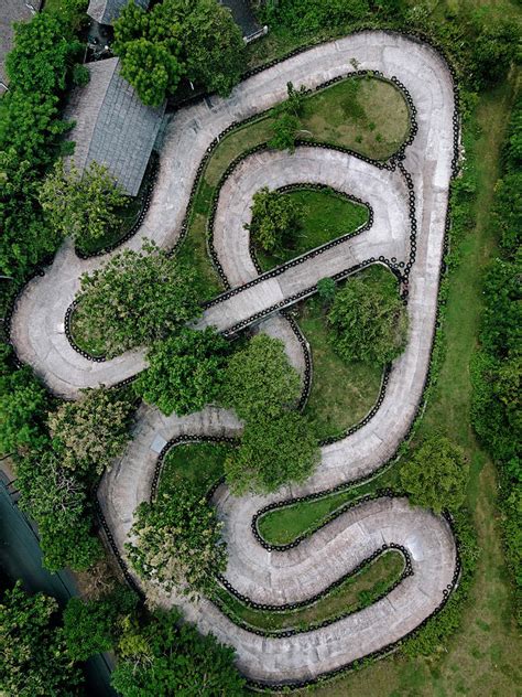 Aerial View Of Small Racing Track Photograph By Cavan Images