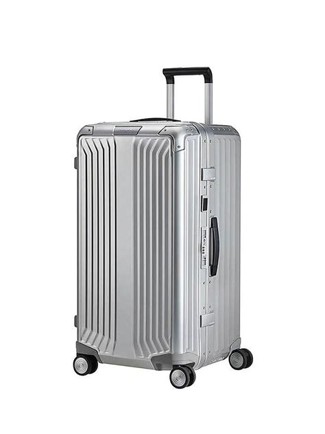 SAMSONITE Trolley Lite Box Alu Trunk 74cm Silber