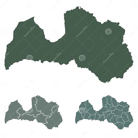 Planilla Vectorial De Regiones Administrativas De Esquema De Mapa