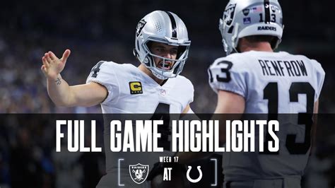 Full game highlights - Raiders vs. Colts - Week 17