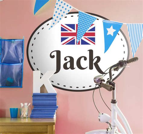 Union Jack Customisable Wall Sticker - TenStickers