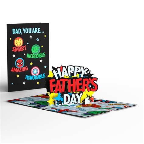 Marvels Avengers Fathers Day Card Super Hero Pop Up Card Lovepop