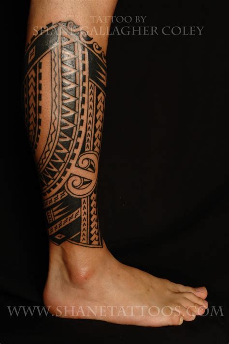 SHANE TATTOOS: Polynesian Calf Tattoo