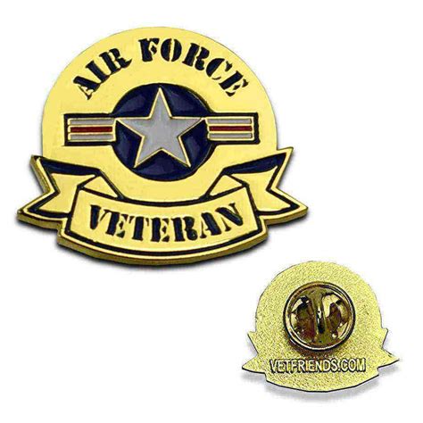 Usaf Veteran Custom Lapel Pin With Roundel Graphic