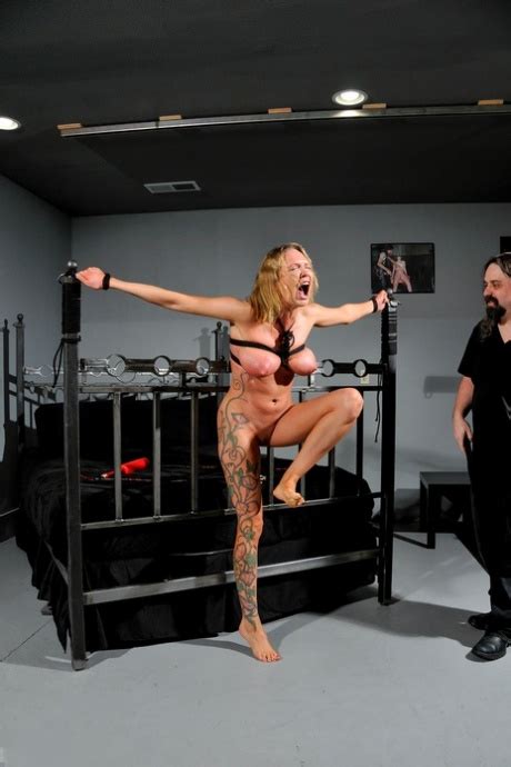 Blonde Slave Rain DeGrey Has Big Tits Bound And Whipped In Rough BDSM Torture CoedCherry